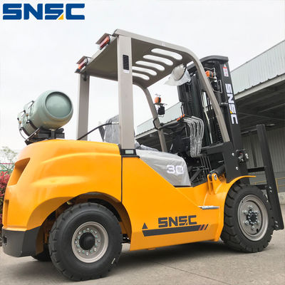 6m Angkat Forklift Mast Tinggi LPG Gas Forklift 3000kg Kapasitas Beban