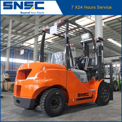 3.5T kecil Diesel Forklift Oranye Mesin Diesel Forklift Jepang Isuzu Mesin