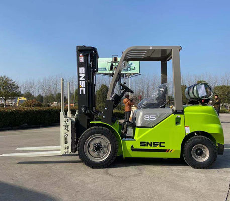 Green Gasoline LPG Forklift Truck 3000kgs LPG Forklift Untuk Dijual