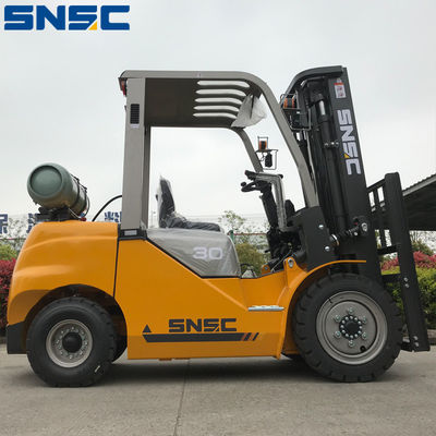 6m Angkat Forklift Mast Tinggi LPG Gas Forklift 3000kg Kapasitas Beban