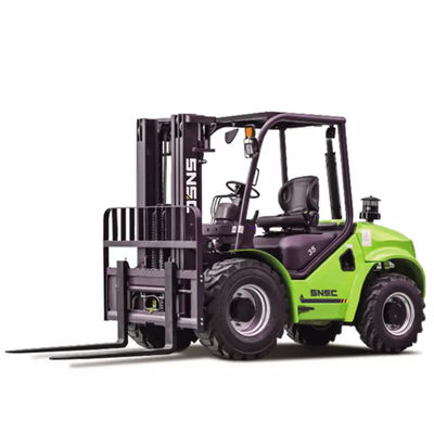 3000kg-5000kg 4wd Forklift Tanah Bergelombang Off Road Forklift Truk Lift