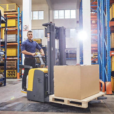 Apaidor Rider Counterbalance Pallet Stacker 2000kgs 6000lbs Truk Stacker bertenaga