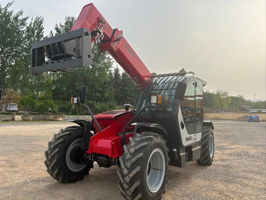 7m Telehandler kecil SNSC 3 Ton Telescopic Reach Forklift Merah