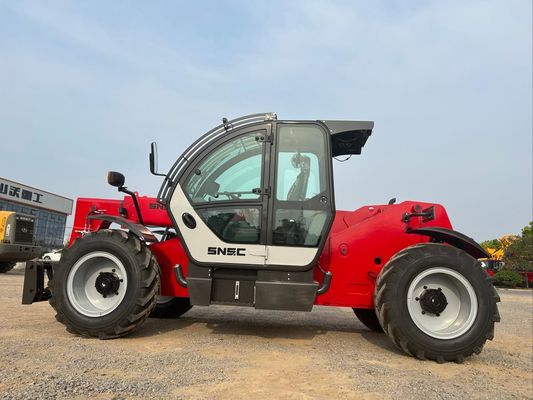 7m Telehandler kecil SNSC 3 Ton Telescopic Reach Forklift Merah