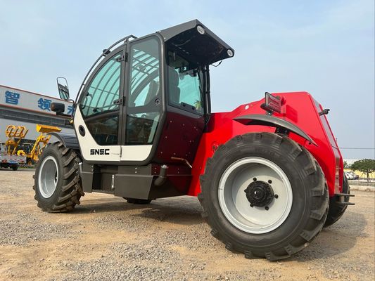 7m Telehandler kecil SNSC 3 Ton Telescopic Reach Forklift Merah