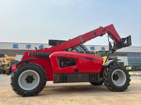 7m Telehandler kecil SNSC 3 Ton Telescopic Reach Forklift Merah
