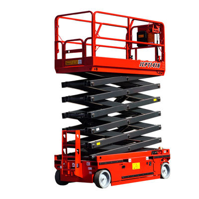 6m 8m 10m Self Propelled Electric Scissor Lift Platform Kerja Udara 230kg Beban