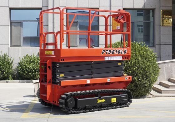 6m 8m 10m Self Propelled Electric Scissor Lift Platform Kerja Udara 230kg Beban